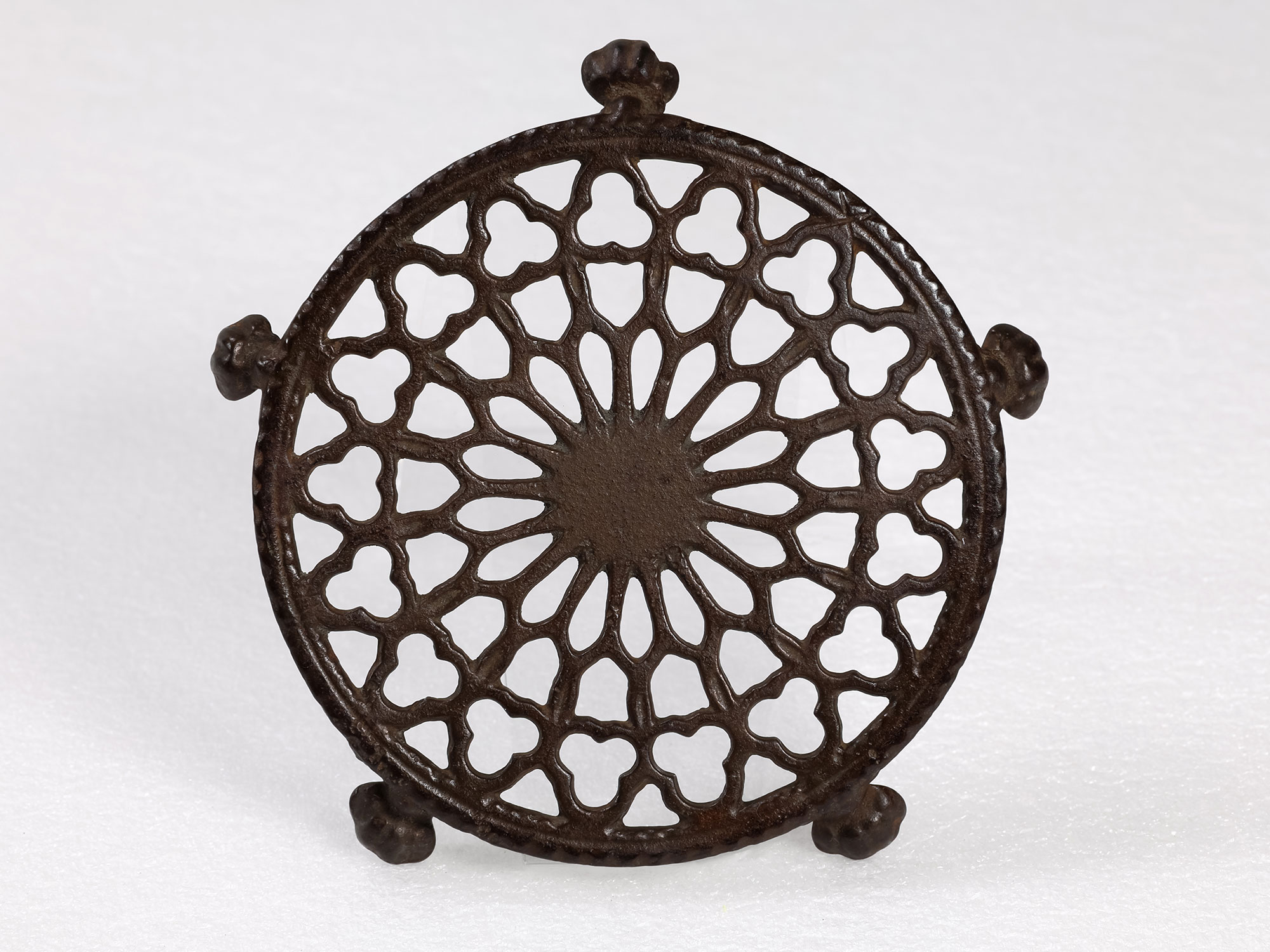 Wrought iron and cast iron trivets, Mrs. William Rockwood American Collection